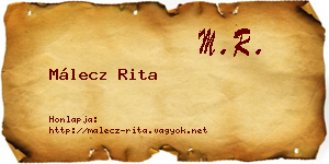 Málecz Rita névjegykártya